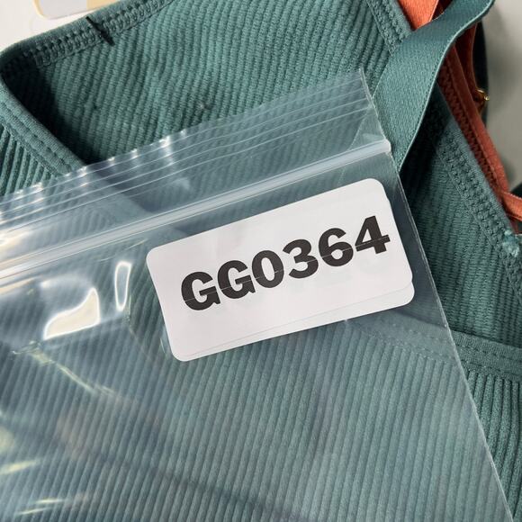 Lively L NEW Green Orange Ribbed Seamless Bralette Bra Set of 2 - Picture 7 of 7